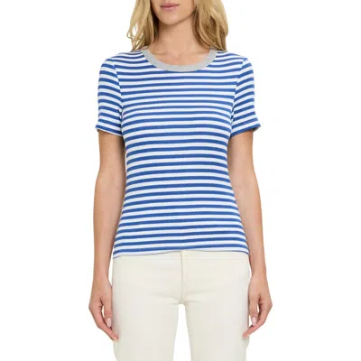 Michael Stars Jenny Stripe Ringer T-shirt In Blue