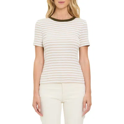 Michael Stars Jenny Stripe Ringer T-shirt In White