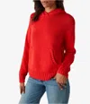Michael Stars Jess Hoodie In Red