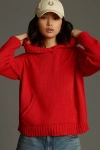 Michael Stars Jess Sweater Hoodie In Red