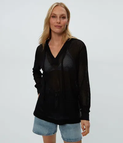 Michael Stars Jessica Mesh Hoodie