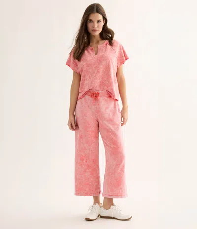 Michael Stars Jessie Mineral Wash Crewneck Tee In Pink