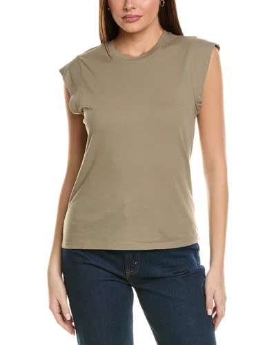 Michael Stars Joey Power Shoulder T-shirt In Seacrest