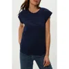 Michael Stars Joey Power Shoulder T-shirt In Nocturnal