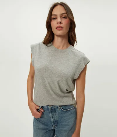 Michael Stars Joey Power Shoulder Tee In Dolma