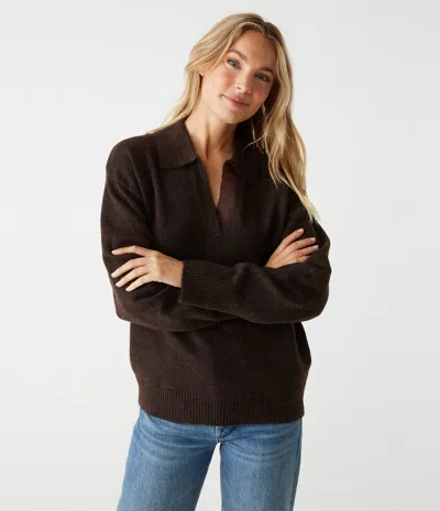 Michael Stars Jonas Johnny Collar Sweater In Java