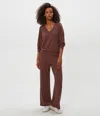 Michael Stars Jones Wide Leg Pant In Brown