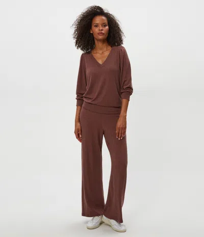 Michael Stars Jones Wide Leg Pant In Brown