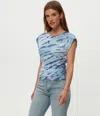 Michael Stars Joni Double Dye Power Shoulder Tee
