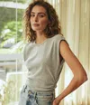 Michael Stars Joni Power Shoulder Tee