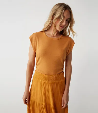 Michael Stars Joni Power Shoulder Tee In Brrw