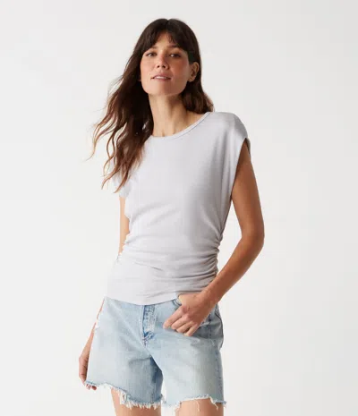 Michael Stars Joni Power Shoulder Tee In Crescent