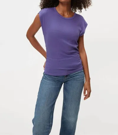 Michael Stars Joni Power Shoulder Tee In Moonlit In Multi