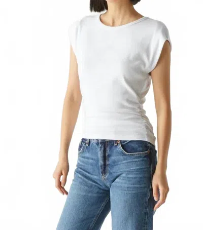Michael Stars Joni Power Shoulder Tee In White