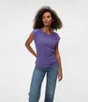 Michael Stars Joni Power Shoulder Tee In Sachet