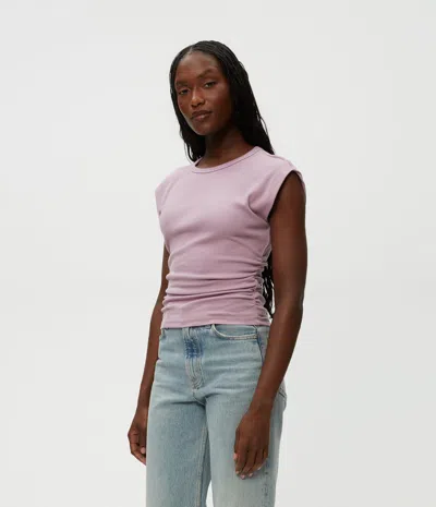 Michael Stars Joni Power Shoulder Tee In Sachet