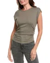 Michael Stars Joni Power Shoulder Top In Green
