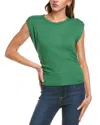 Michael Stars Joni Power Shoulder Top In Green