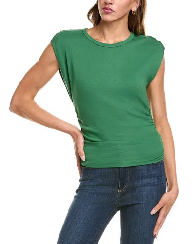 Michael Stars Joni Power Shoulder Top In Green
