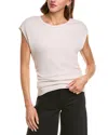 Michael Stars Joni Power Shoulder Top In Neutral