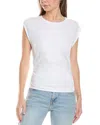 Michael Stars Joey Power Shoulder Tee In White