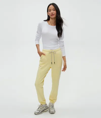 Michael Stars Josie Plush Terry Jogger In Lemonade