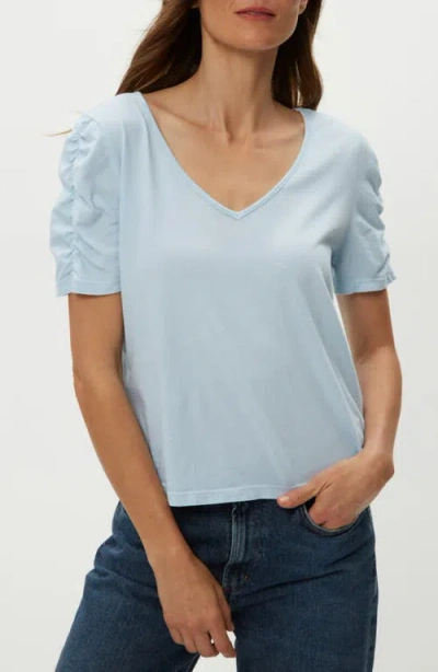 Michael Stars Josie V-neck Shirt In Blue