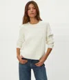 Michael Stars Joslyn Crewneck Pullover In White