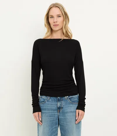 Michael Stars Journey Long Sleeve Tee In Black