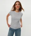 Michael Stars Joy Striped Ribbed Tee