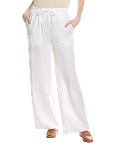 Michael Stars Jules High-rise Wide Leg Linen Pant In White
