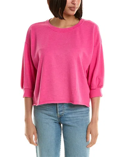 Michael Stars Julia Puff Sleeve Pullover In Pink