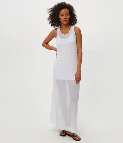 Michael Stars Julianna Mesh Maxi Dress In White