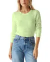 Michael Stars Juliet Long-sleeve Waffle-knit Tee In Dewdrop