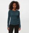 Michael Stars Juliet Thermal Tee In Blue