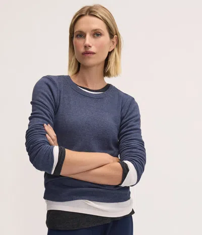 Michael Stars Juliet Thermal Tee In Blue