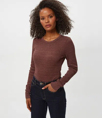 Michael Stars Juliet Thermal Tee In Brown