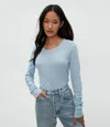 Michael Stars Juliet Thermal Tee In Fountain