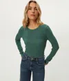 Michael Stars Juliet Thermal Tee In Green
