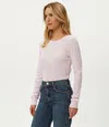 Michael Stars Juliet Thermal Tee In Pink