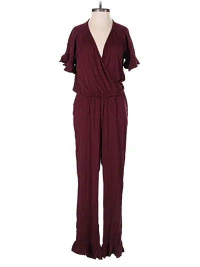 Pre-owned Michael Stars Jumpsuit In Burgundy