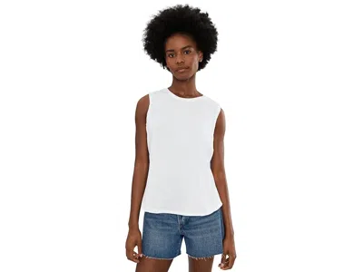 Michael Stars June Muscle Tank Women's Clothing White: One Size (us 0-12)