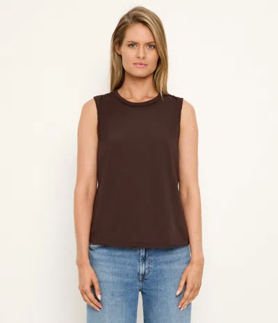 Michael Stars June Supima Tank In Brown