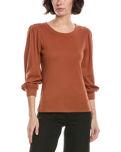 Michael Stars Juniper Puff Sleeve T-shirt In Brown