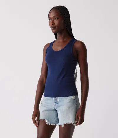 Michael Stars Juno Scoop Neck Tank In Nocturnal