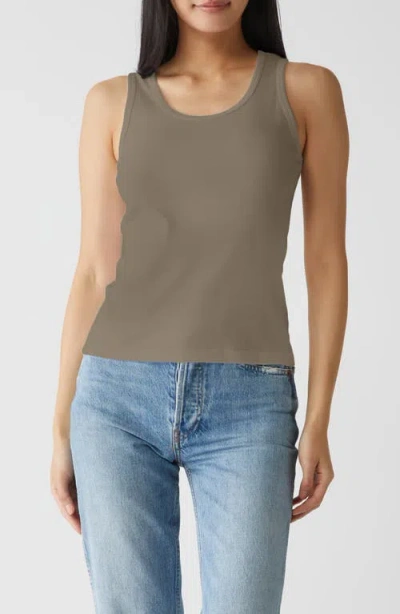 Michael Stars Juno Scoop Neck Tank In Olive