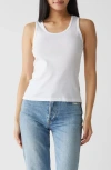 Michael Stars Nelly Scoop Neck Tank In White