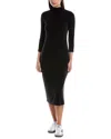 Michael Stars Justine Mock Neck Midi Dress In Black