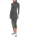 Michael Stars Justine Mock Neck Midi Dress In Gray