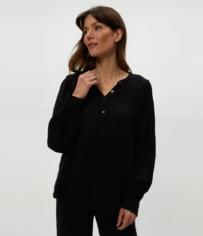 Michael Stars Kacey Peasant Top In Black